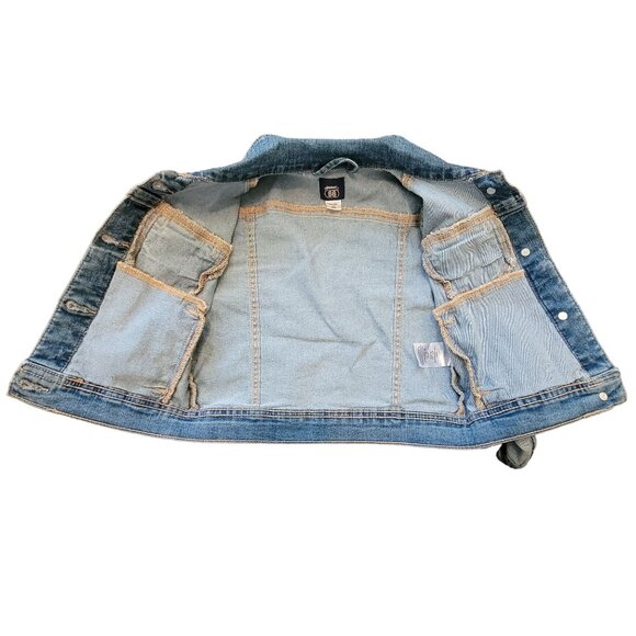 Kids Route 66 Denim Jacket Size Small Medium Wash Cotton Blend Jj3525 - Picture 6 of 6